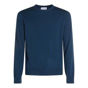 Malo Crew Neck Blue Sweater With Ribbed Detail - NWT